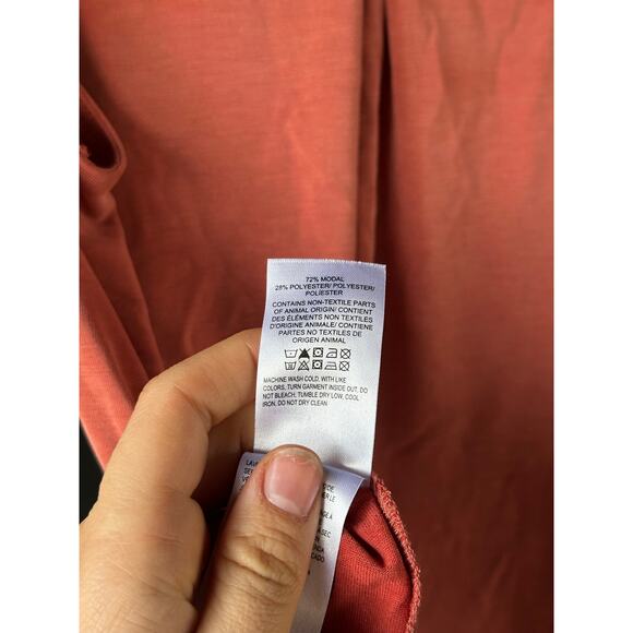 Lucky Brand High Low Sleeveless Tank Top Women’s Small Coral Orange - Picture 4 of 4